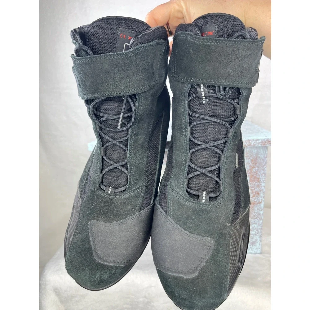 TCX Jupiter Motorcycle Boots‎ Mens 43 Black Gore-Tex Waterproof Suede Biker Gear